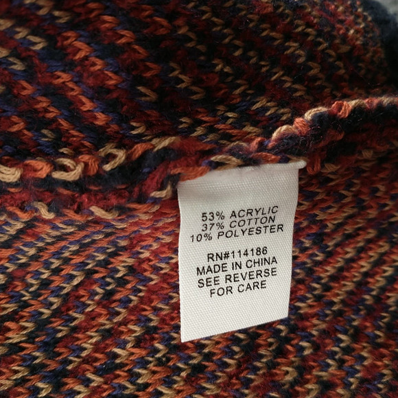 Adyson Parker Women's Open Front Cardigan Knit Sweater Multicolor L Abstract - Picture 9 of 12